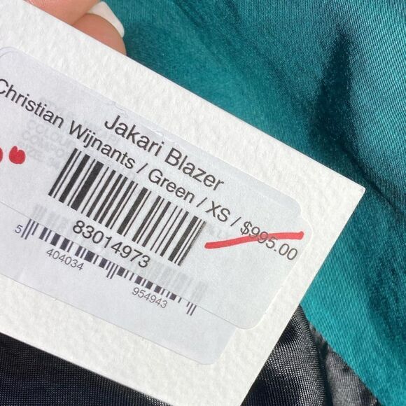 NWT Christian Wijnants Jakari Blazer Green Sz XS - Picture 5 of 5